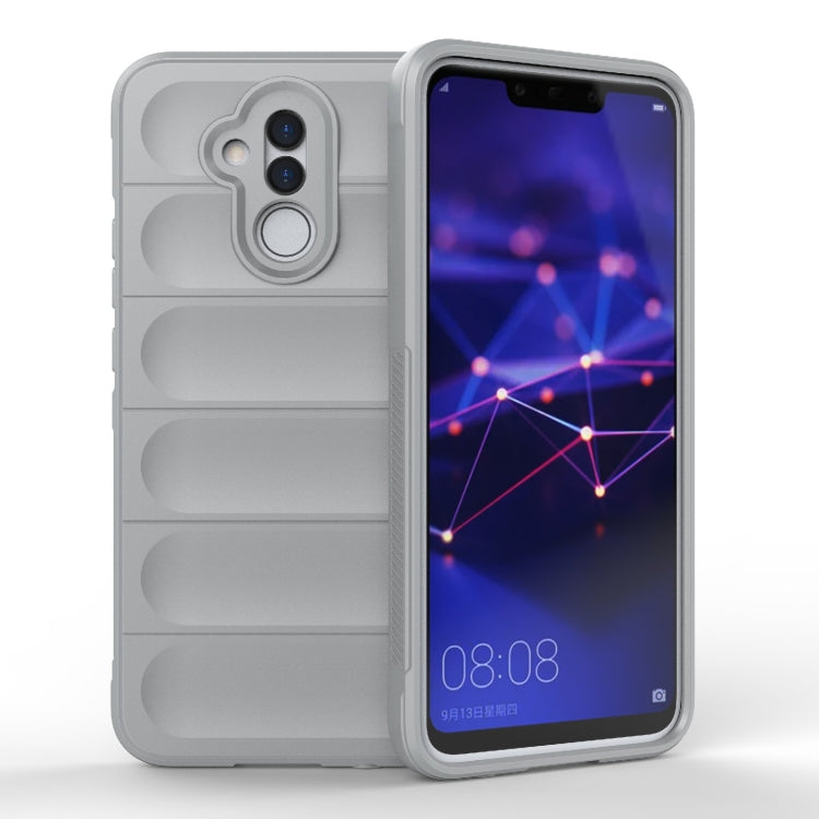 TPU flannel wallet-style phone case, grey, with camera cutout and card slots