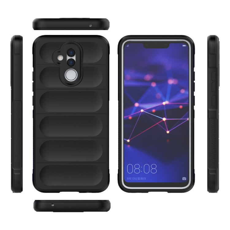 Black TPU phone case with flannel lining, front view and side profile