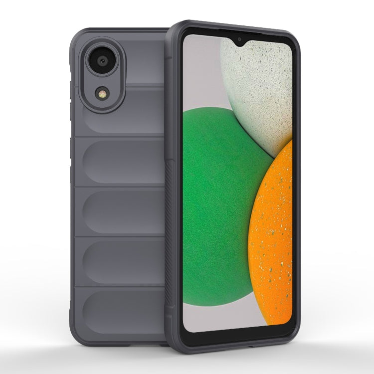 Dark gray TPU phone case with flannel lining and raised screen bezel