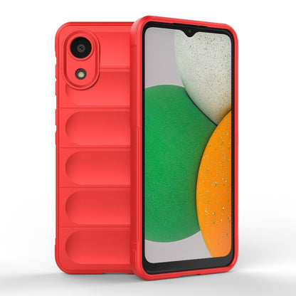 Red TPU phone case with flannel lining and raised screen bezel