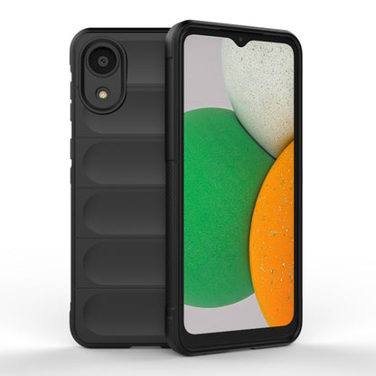 Black TPU phone case with flannel lining and raised screen bezel