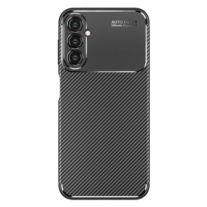 TPU phone case with carbon fiber texture, back camera cutouts, and AUTO FOCUS label