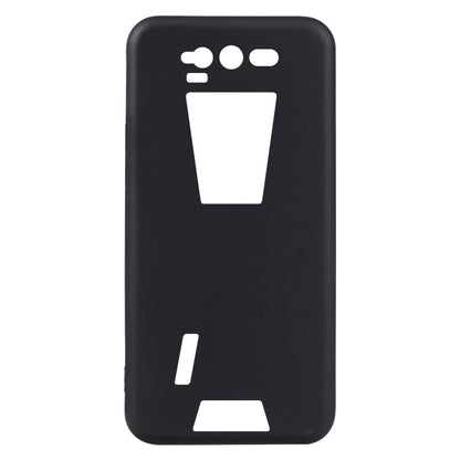 Black TPU phone case back with top speaker cutouts and bottom charging port opening