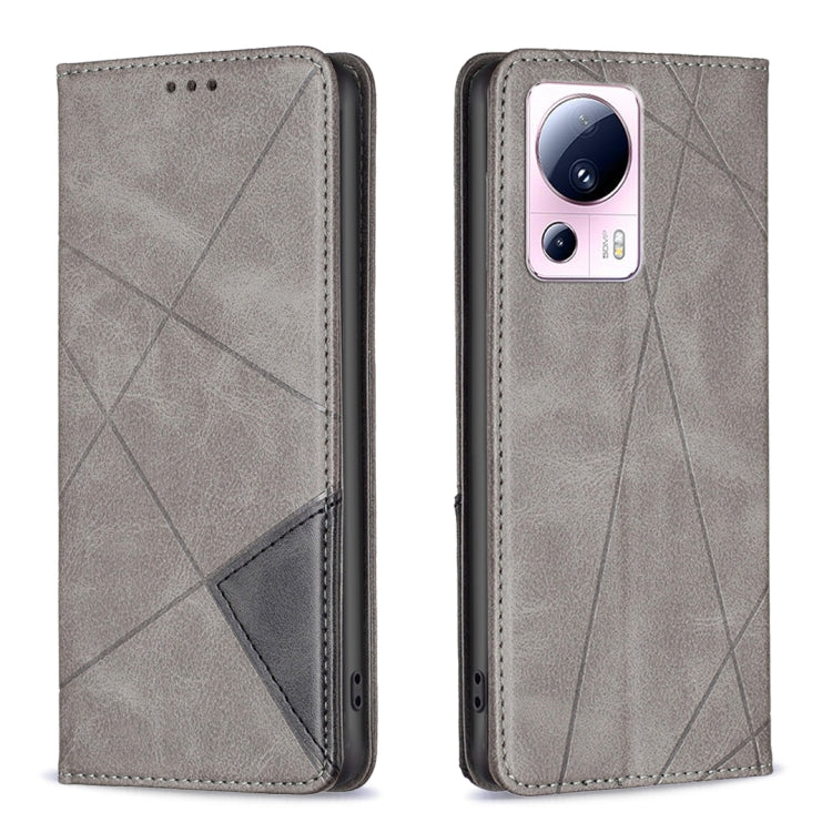 Prismatic Invisible Magnetic Leather Phone Case, For Xiaomi 13 Lite / Civi 2