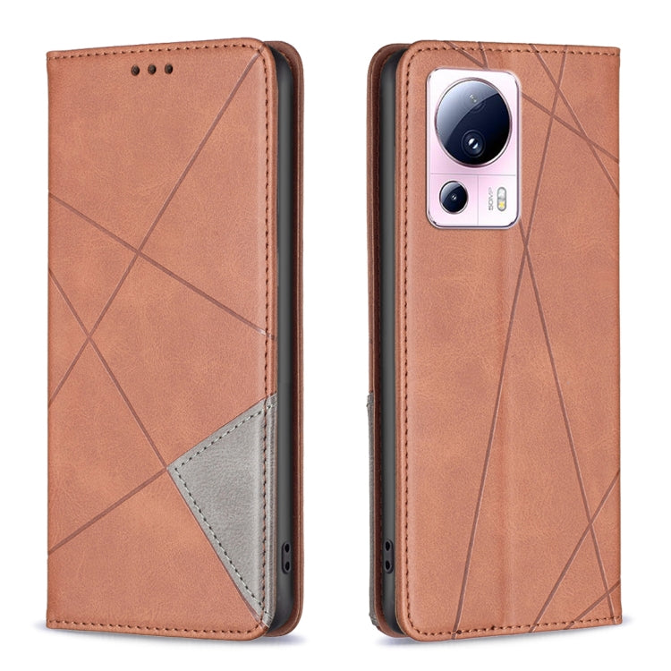 Prismatic Invisible Magnetic Leather Phone Case, For Xiaomi 13 Lite / Civi 2