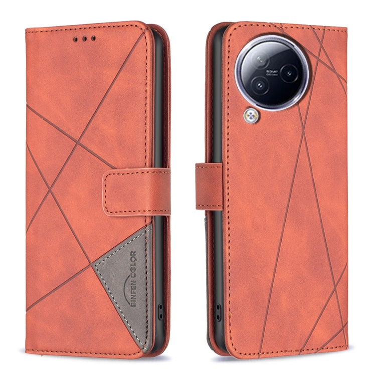 Orange leather phone case with magnetic buckle and diamond texture, card slot and camera cutout