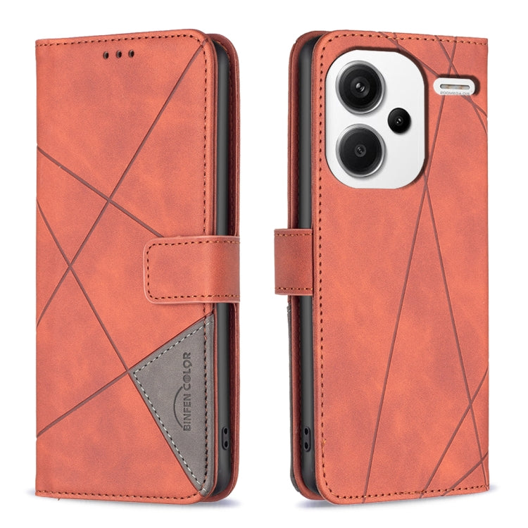Magnetic Buckle Rhombus Texture Leather Phone Case, For Xiaomi Poco M6 4G / Redmi 13 4G, For Xiaomi Redmi Note 13 Pro 4G Global, For Xiaomi Poco M6 Pro 4G, For Xiaomi Redmi A3, For Xiaomi Redmi Note 13 4G Global, For Xiaomi Redmi K70E                  ...