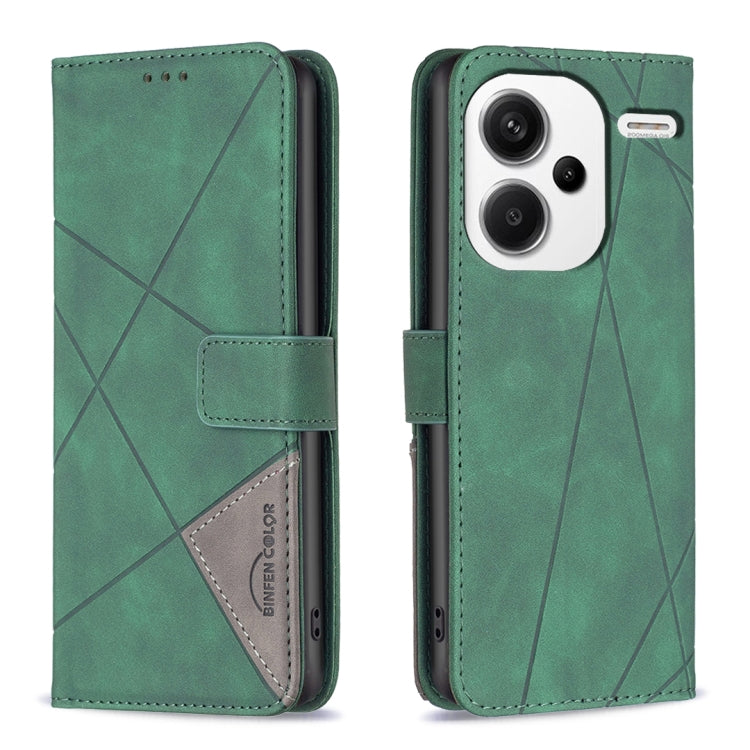 Magnetic Buckle Rhombus Texture Leather Phone Case, For Xiaomi Poco M6 4G / Redmi 13 4G, For Xiaomi Redmi Note 13 Pro 4G Global, For Xiaomi Poco M6 Pro 4G, For Xiaomi Redmi A3, For Xiaomi Redmi Note 13 4G Global, For Xiaomi Redmi K70E                  ...