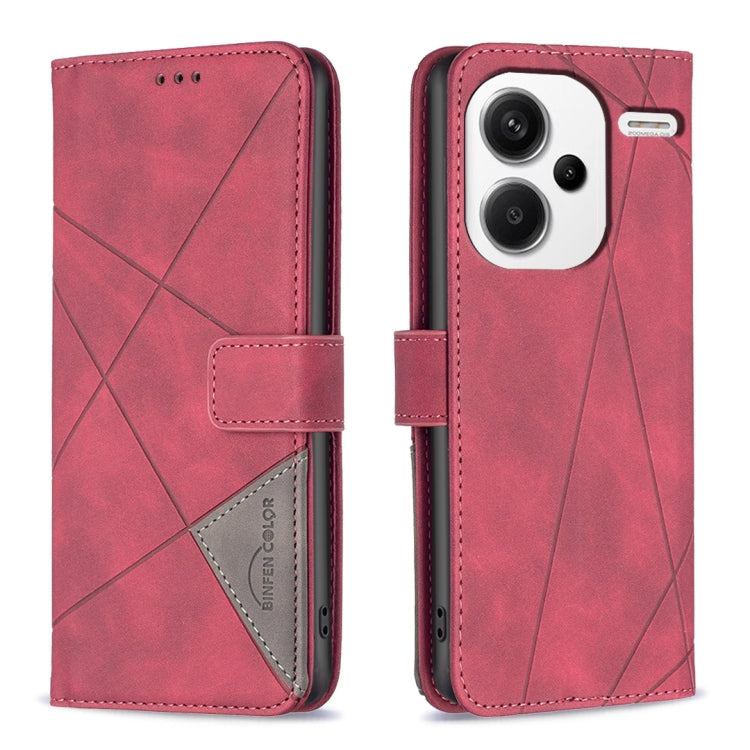 Magnetic Buckle Rhombus Texture Leather Phone Case, For Xiaomi Poco M6 4G / Redmi 13 4G, For Xiaomi Redmi Note 13 Pro 4G Global, For Xiaomi Poco M6 Pro 4G, For Xiaomi Redmi A3, For Xiaomi Redmi Note 13 4G Global, For Xiaomi Redmi K70E                  ...