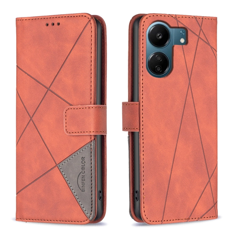 Magnetic Buckle Rhombus Texture Leather Phone Case, For Xiaomi Poco M6 4G / Redmi 13 4G, For Xiaomi Redmi Note 13 Pro 4G Global, For Xiaomi Poco M6 Pro 4G, For Xiaomi Redmi A3, For Xiaomi Redmi Note 13 4G Global, For Xiaomi Redmi K70E                  ...