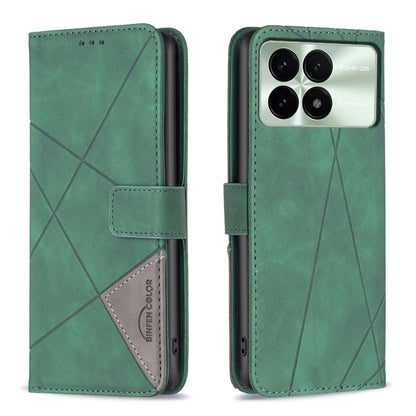 Magnetic Buckle Rhombus Texture Leather Phone Case, For Xiaomi Poco M6 4G / Redmi 13 4G, For Xiaomi Redmi Note 13 Pro 4G Global, For Xiaomi Poco M6 Pro 4G, For Xiaomi Redmi A3, For Xiaomi Redmi Note 13 4G Global, For Xiaomi Redmi K70E                  ...