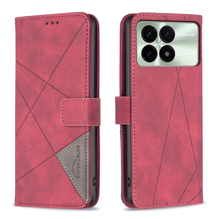 Magnetic Buckle Rhombus Texture Leather Phone Case, For Xiaomi Poco M6 4G / Redmi 13 4G, For Xiaomi Redmi Note 13 Pro 4G Global, For Xiaomi Poco M6 Pro 4G, For Xiaomi Redmi A3, For Xiaomi Redmi Note 13 4G Global, For Xiaomi Redmi K70E                  ...