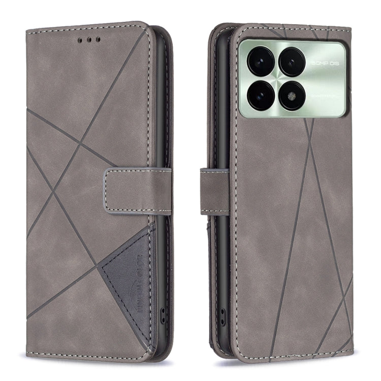 Magnetic Buckle Rhombus Texture Leather Phone Case, For Xiaomi Poco M6 4G / Redmi 13 4G, For Xiaomi Redmi Note 13 Pro 4G Global, For Xiaomi Poco M6 Pro 4G, For Xiaomi Redmi A3, For Xiaomi Redmi Note 13 4G Global, For Xiaomi Redmi K70E                  ...