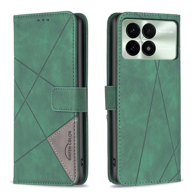 Magnetic Buckle Rhombus Texture Leather Phone Case, For Xiaomi Poco M6 4G / Redmi 13 4G, For Xiaomi Redmi Note 13 Pro 4G Global, For Xiaomi Poco M6 Pro 4G, For Xiaomi Redmi A3, For Xiaomi Redmi Note 13 4G Global, For Xiaomi Redmi K70E                  ...