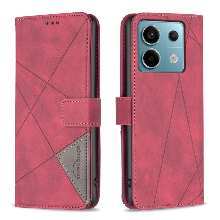 Magnetic Buckle Rhombus Texture Leather Phone Case, For Xiaomi Poco M6 4G / Redmi 13 4G, For Xiaomi Redmi Note 13 Pro 4G Global, For Xiaomi Poco M6 Pro 4G, For Xiaomi Redmi A3, For Xiaomi Redmi Note 13 4G Global, For Xiaomi Redmi K70E                  ...