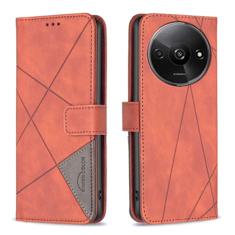 Magnetic Buckle Rhombus Texture Leather Phone Case, For Xiaomi Poco M6 4G / Redmi 13 4G, For Xiaomi Redmi Note 13 Pro 4G Global, For Xiaomi Poco M6 Pro 4G, For Xiaomi Redmi A3, For Xiaomi Redmi Note 13 4G Global, For Xiaomi Redmi K70E                  ...