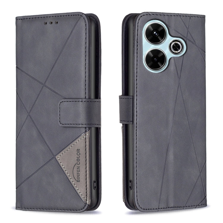 Magnetic Buckle Rhombus Texture Leather Phone Case, For Xiaomi Poco M6 4G / Redmi 13 4G, For Xiaomi Redmi Note 13 Pro 4G Global, For Xiaomi Poco M6 Pro 4G, For Xiaomi Redmi A3, For Xiaomi Redmi Note 13 4G Global, For Xiaomi Redmi K70E                  ...