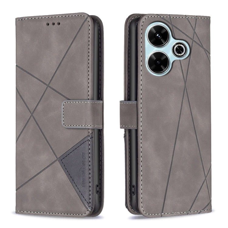 Magnetic Buckle Rhombus Texture Leather Phone Case, For Xiaomi Poco M6 4G / Redmi 13 4G, For Xiaomi Redmi Note 13 Pro 4G Global, For Xiaomi Poco M6 Pro 4G, For Xiaomi Redmi A3, For Xiaomi Redmi Note 13 4G Global, For Xiaomi Redmi K70E                  ...