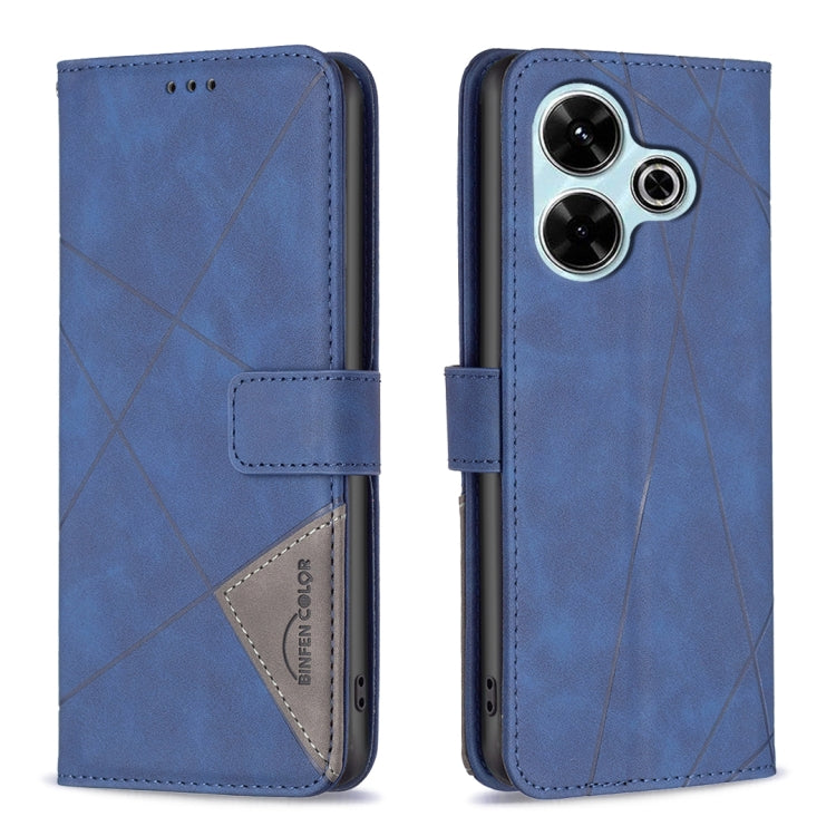 Magnetic Buckle Rhombus Texture Leather Phone Case, For Xiaomi Poco M6 4G / Redmi 13 4G, For Xiaomi Redmi Note 13 Pro 4G Global, For Xiaomi Poco M6 Pro 4G, For Xiaomi Redmi A3, For Xiaomi Redmi Note 13 4G Global, For Xiaomi Redmi K70E                  ...