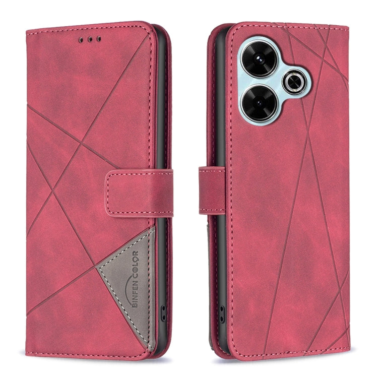 Magnetic Buckle Rhombus Texture Leather Phone Case, For Xiaomi Poco M6 4G / Redmi 13 4G, For Xiaomi Redmi Note 13 Pro 4G Global, For Xiaomi Poco M6 Pro 4G, For Xiaomi Redmi A3, For Xiaomi Redmi Note 13 4G Global, For Xiaomi Redmi K70E                  ...