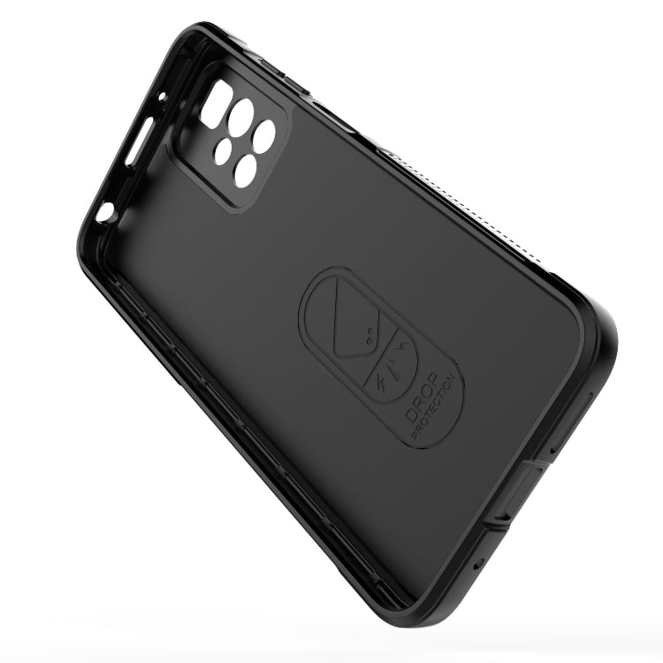 Black TPU phone case with port cutouts and raised camera lens opening