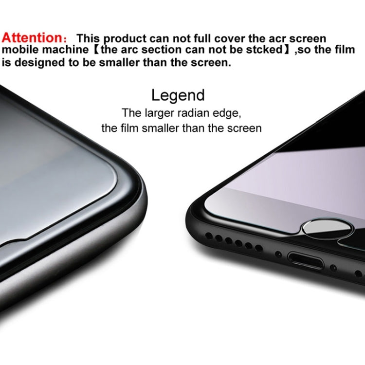 Mobile screen protector film comparison showing flexible edge fit and phone corner coverage