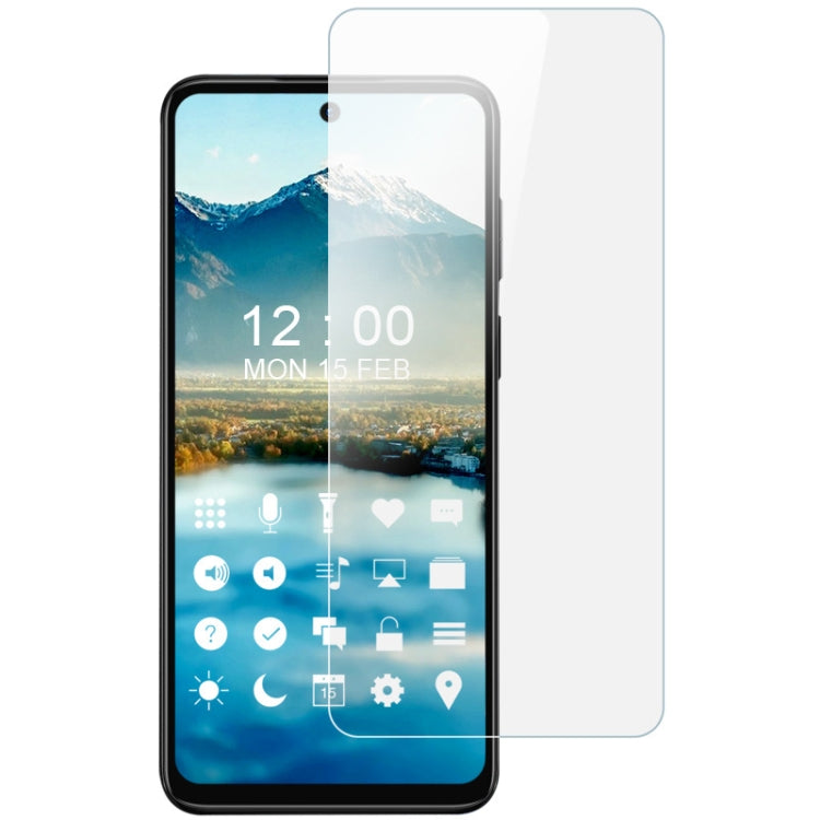 Mobile screen protector film applied to smartphone screen with full-area transparent cover