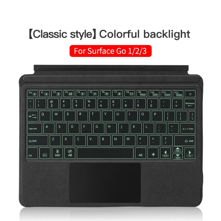 Magnetic Bluetooth keyboard leather case with colorful backlight keys and trackpad