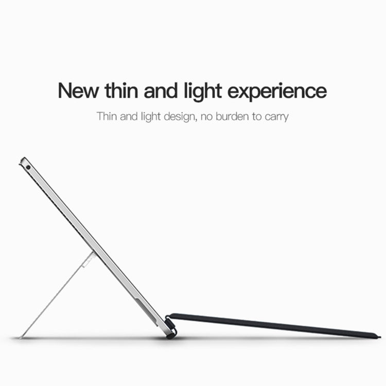 Magnetic Bluetooth keyboard leather case in slim stand position for typing