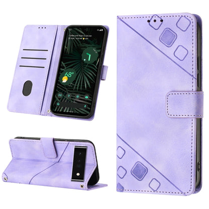 Light purple embossed leather folio phone case with card slot and stand view cover