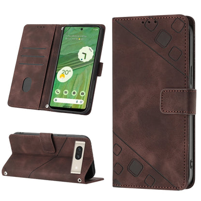 Brown embossed leather folio phone case with card slots and kickstand