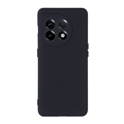 Black liquid silicone phone case, rear view with four camera openings