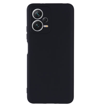 Black liquid silicone full-coverage phone case, raised camera openings
