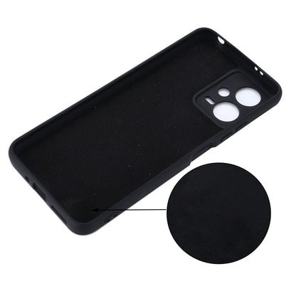 Black liquid silicone phone case with circular lens protector and camera openings