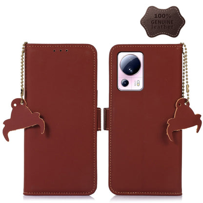 Genuine Leather Magnetic RFID Leather Phone Case, For Xiaomi 13 Lite / Civi 2