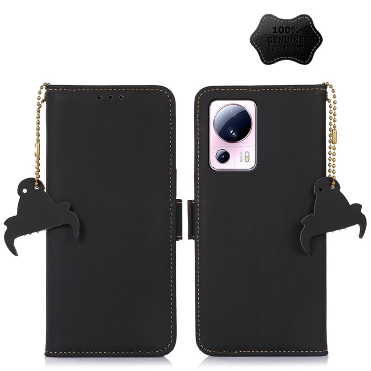Genuine Leather Magnetic RFID Leather Phone Case, For Xiaomi 13 Lite / Civi 2