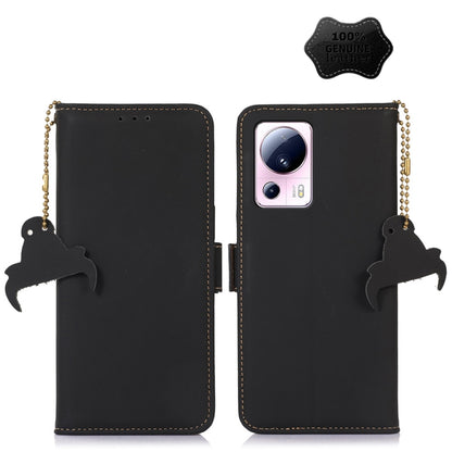Genuine Leather Magnetic RFID Leather Phone Case, For Xiaomi 13 Lite / Civi 2