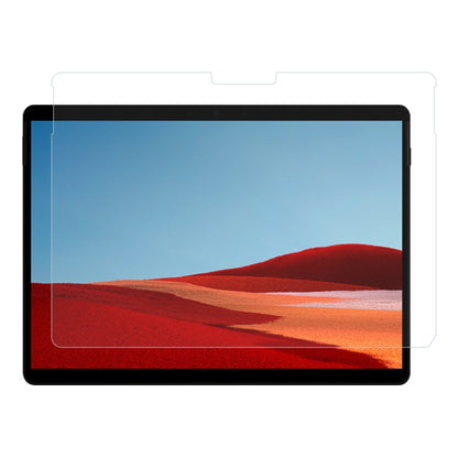 Clear AR screen protection film layered on a tablet display