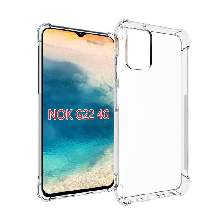 Clear TPU phone case with side access cutouts and raised camera opening for protection
