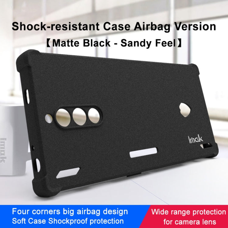 Matte black slim TPU phone case with cutouts and raised corner airbag protection