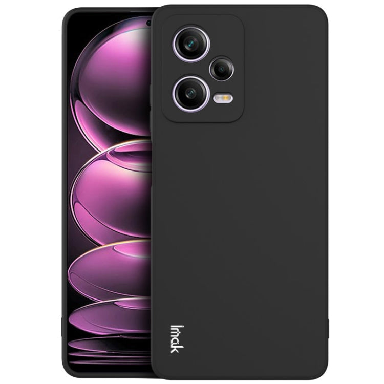 Black TPU soft phone case with straight edges for Xiaomi Redmi Note 12