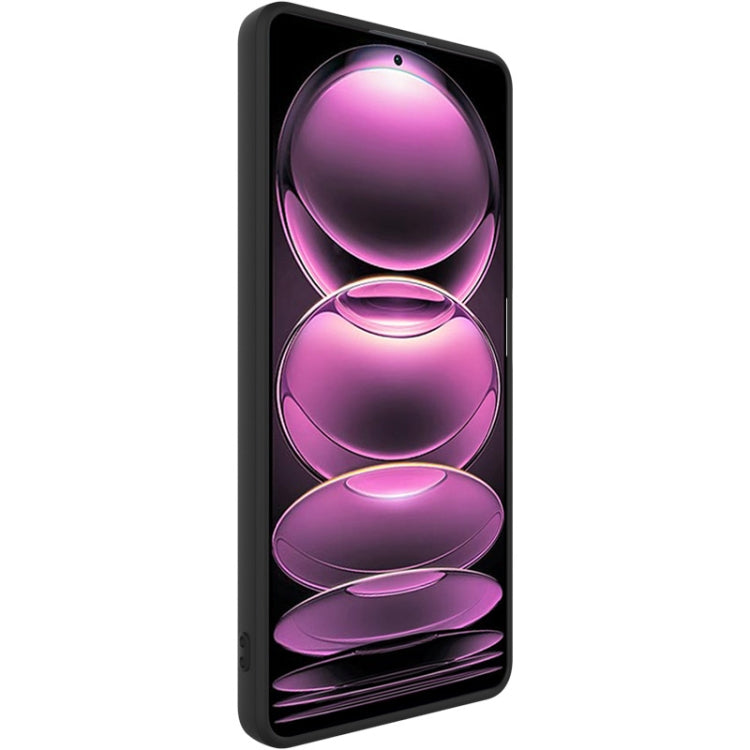 Black TPU soft phone case with straight edges shown on phone front