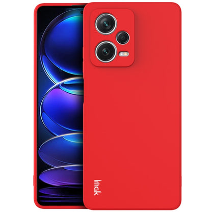Red TPU soft phone case with straight edges for Xiaomi Redmi Note 12