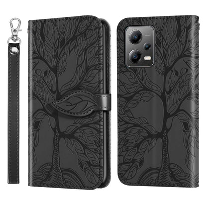 Black embossed leaf pattern wallet phone case with wrist strap and flip cover for phone