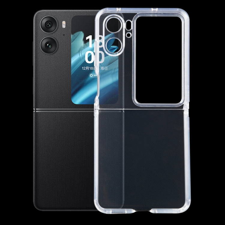 Clear TPU phone case for OPPO Find N2 Flip, with camera and button cutouts