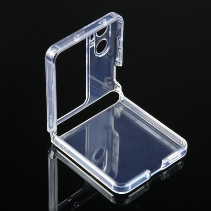 Clear TPU phone case in open view, showing side rails and hinge access