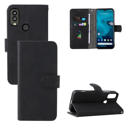 Black leather magnetic flip phone case with card slot and stand cover