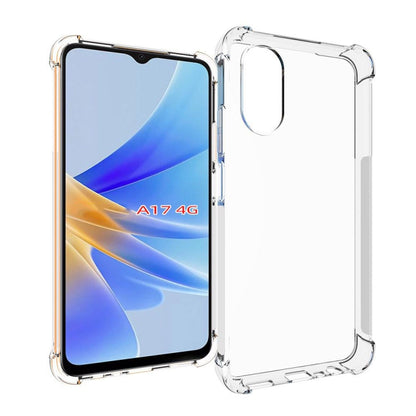 Shockproof non-slip TPU phone case with clear back, for OPPO A17 4G