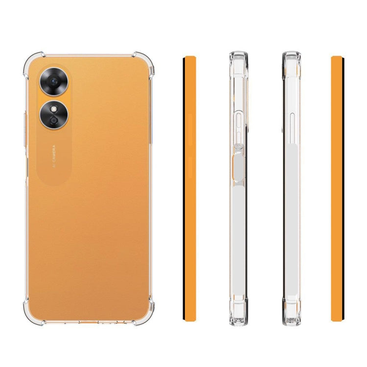 Shockproof non-slip TPU phone case, clear edges; includes thin side frame pieces