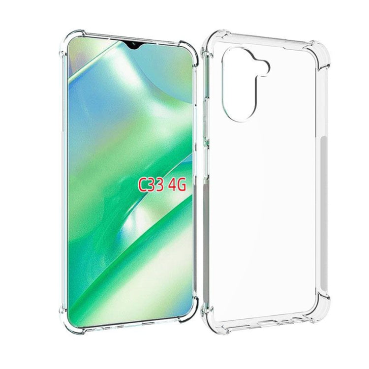 Shockproof non-slip TPU phone case with clear back, for C33 4G